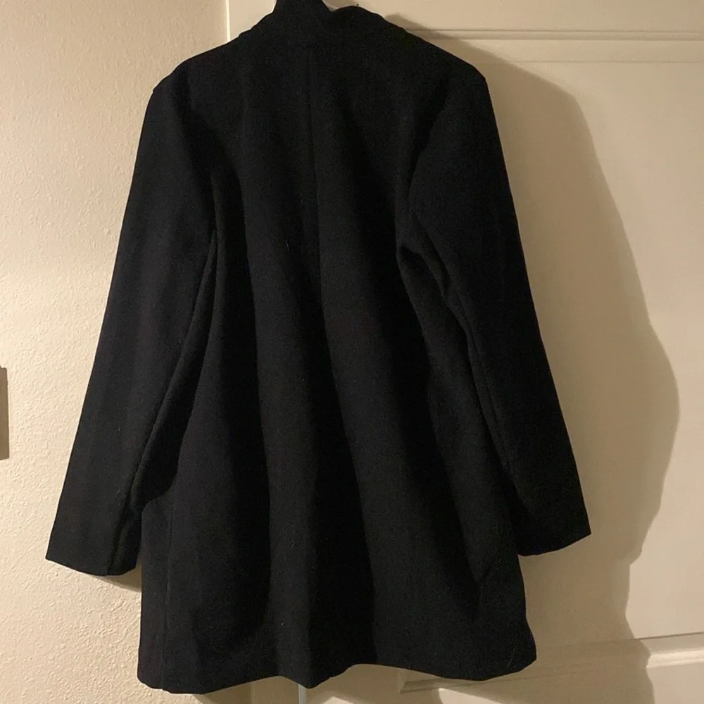 NWT Banana Republic L Black Over Coat - Picture 2 of 5